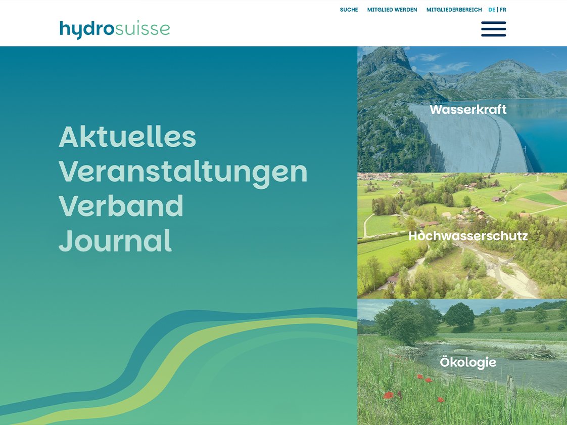 Design Webauftritt Fantasticweb Pro für hydrosuisse